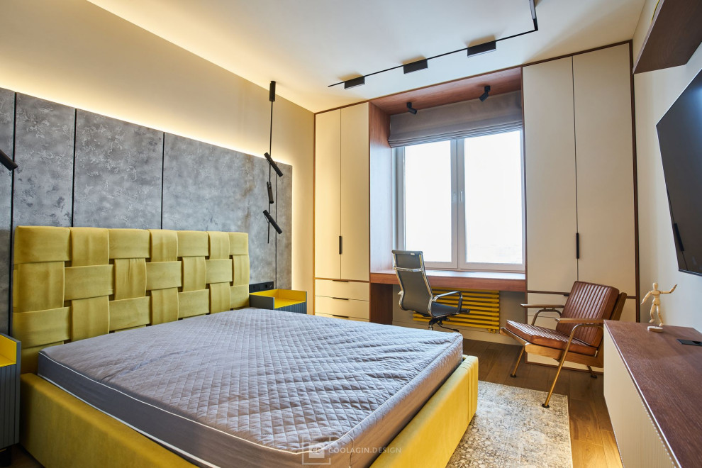 Стильный интерьер с жёлтыми акцентами