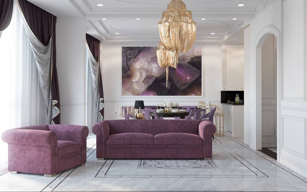 Роскошные камни в интерьере