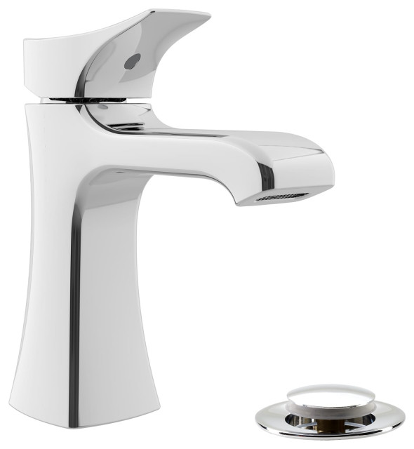 Belanger STR-DC-22CP Single Handle Bathroom Faucet with Drain, Chrome
