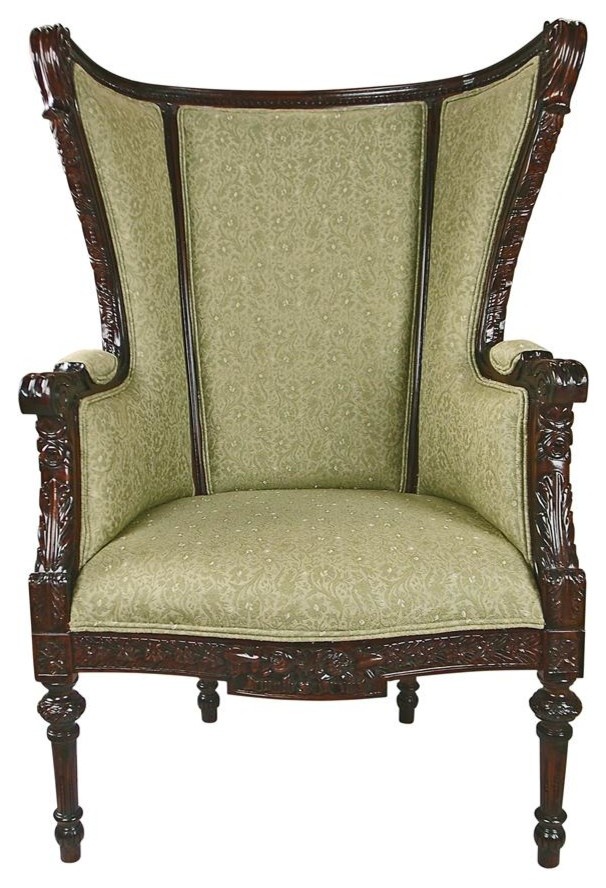 Louis Xvi Wingback Armchair Transitional Armchairs And Accent Chairs by Design Toscano Houzz