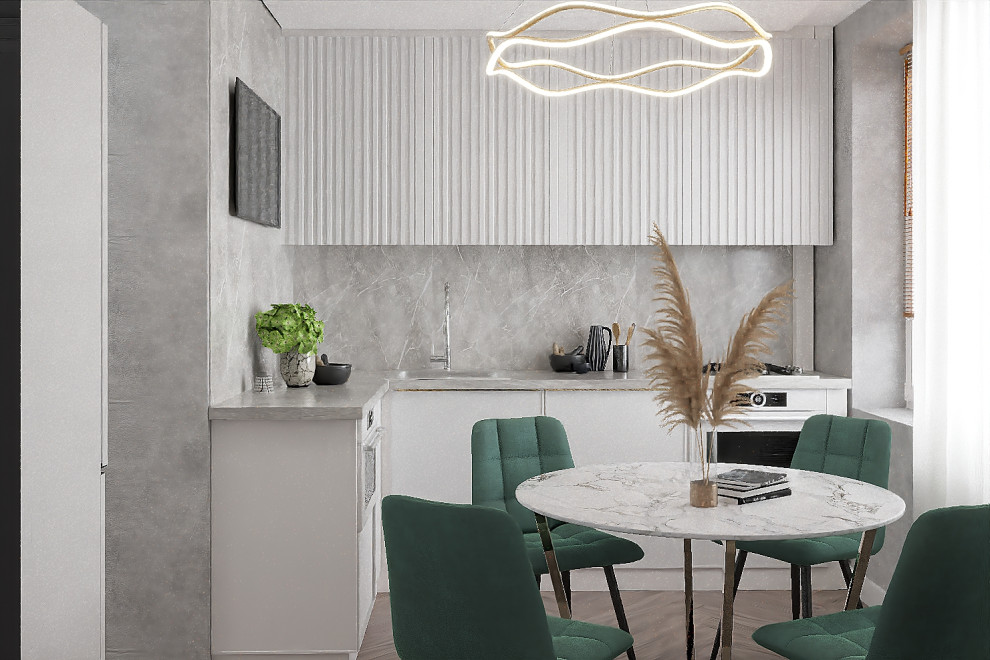 Серый-зеленый оазис: гармония контрастов