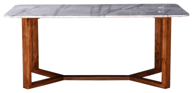 Jinxx Rectangular Dining Table Brown - Transitional - Dining Tables ...