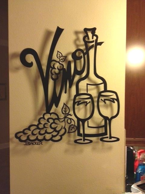 Vino For Two Metal Wall Art Home Decor Transitional Metal Wall Art By Backer Enterprises