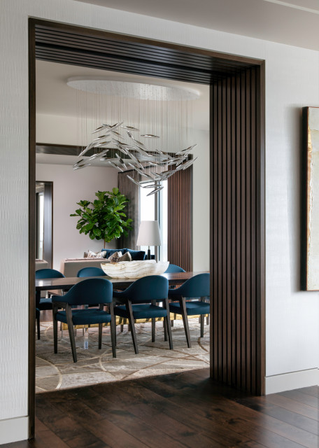 Post Oak High Rise contemporary-dining-room