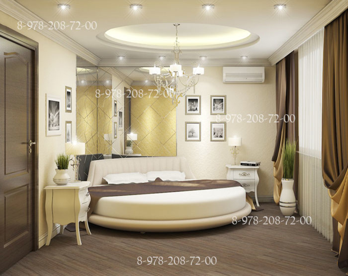 Спальня - Круглая кровать