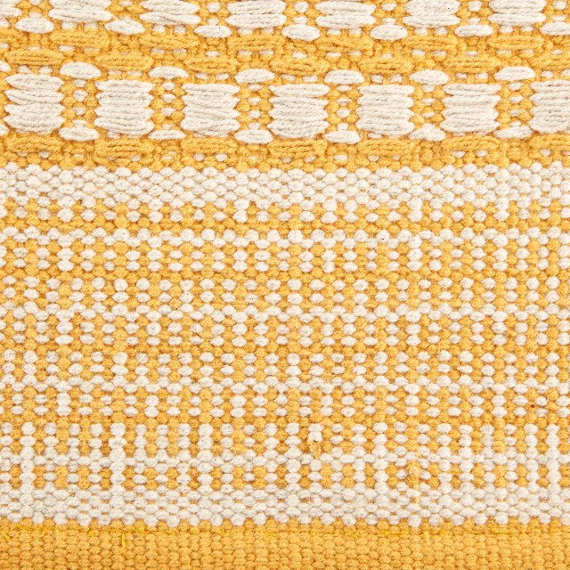 DII Honey Gold Dobby Stripe Hand-Loomed Rug 2x3'