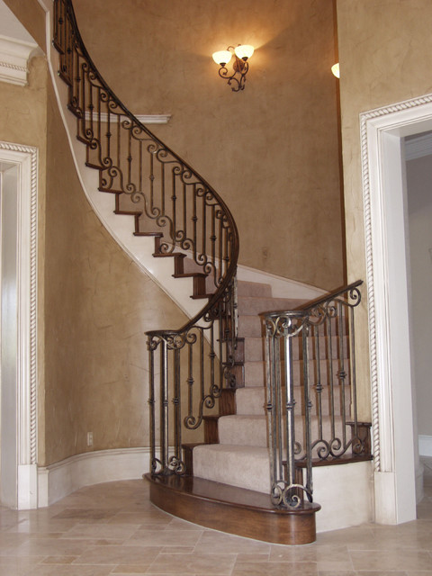 Custom Wrought Iron - Traditional - Staircase - Houston ...