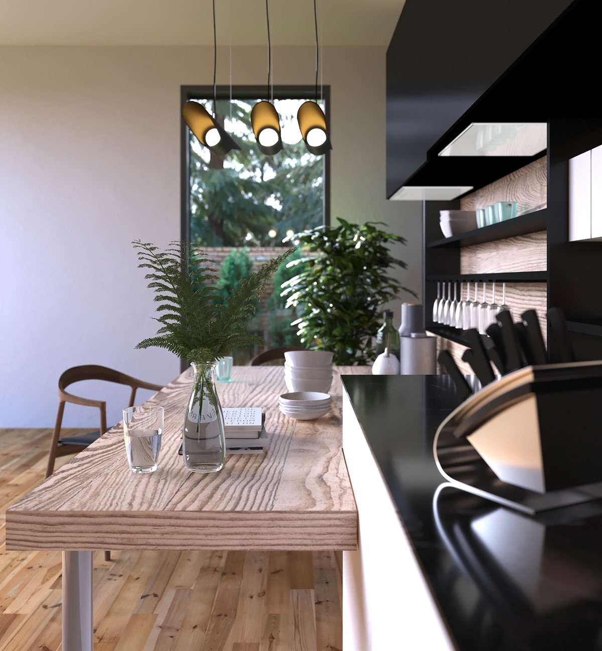 Кухня загородного дома