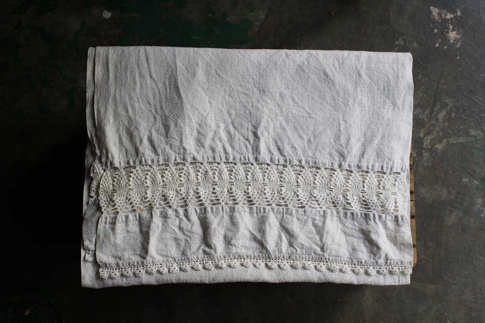 Cotton and Lace Table Runner by Little Byrd Vintage