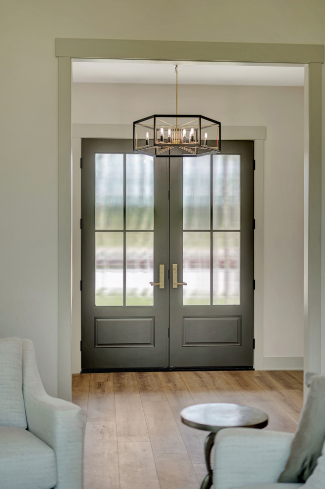 Entryway - transitional entryway idea in Omaha