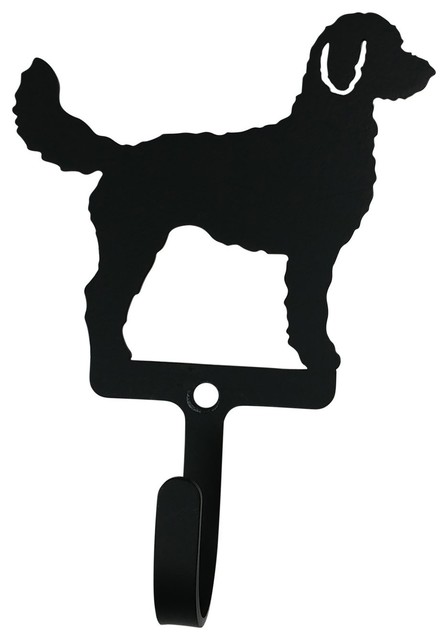 Wrought Iron Doodle Dog Decorative Wall Hook Small Contemporary