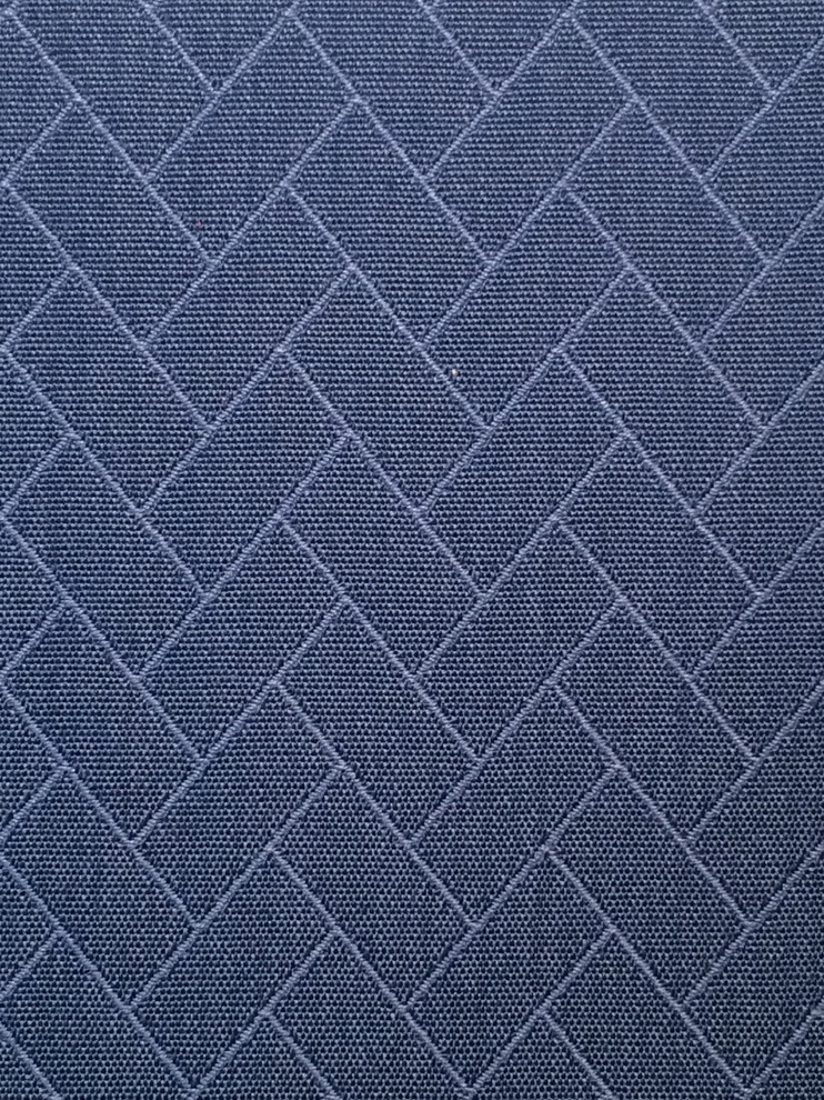 Chambray Blue Geometric Contemporary Woven Outdoor Performance Upholstery Fabric