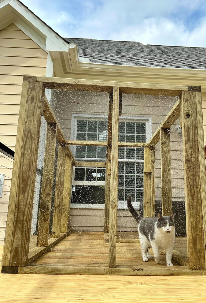 Wood Deck with Steel Cable Rails