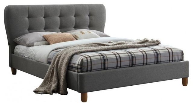 Stockholm Bed Frame, Grey, Double