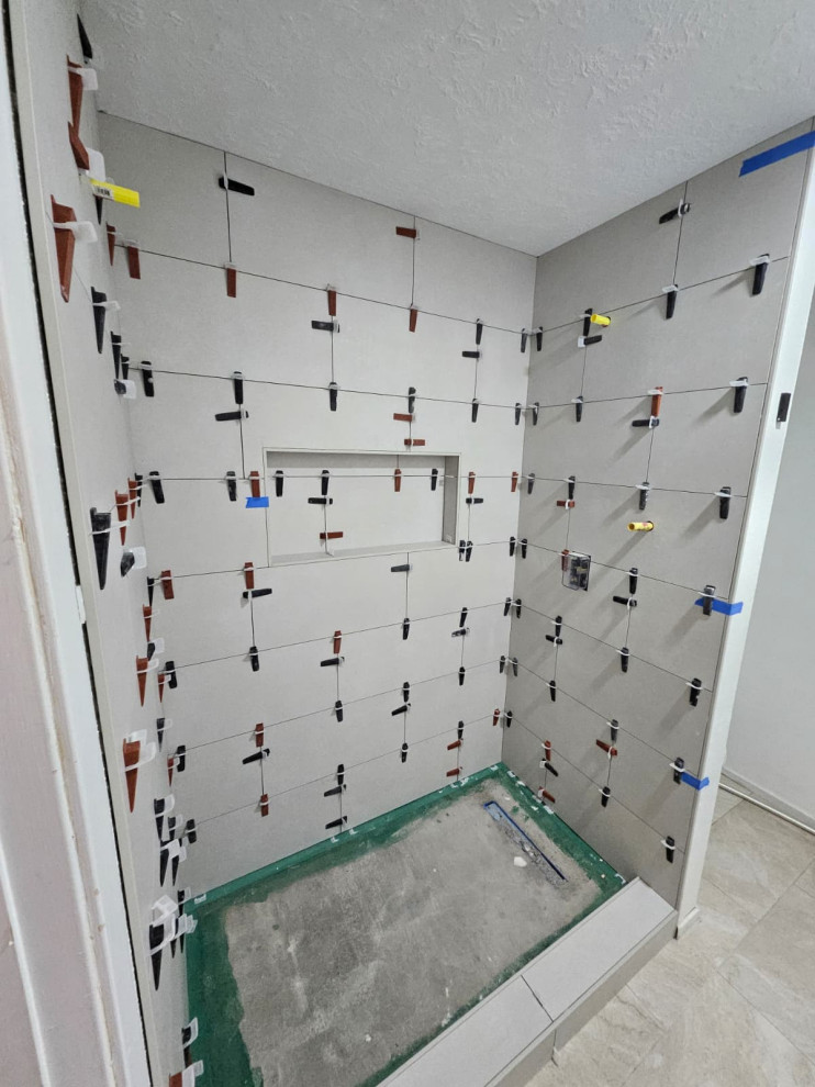 shower walls tile installation