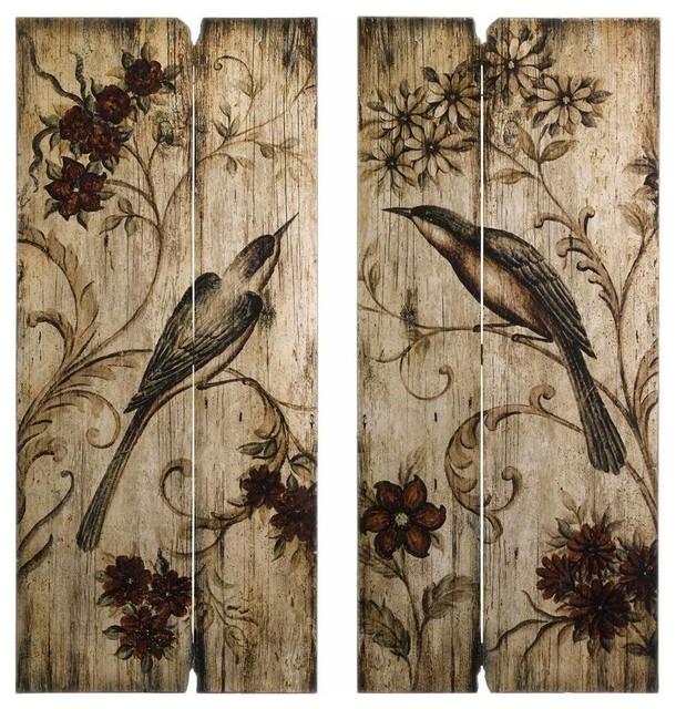 Norida 2 Piece Bird Wall Panel Set Norida 2 Piece Bird Wall Panel Set