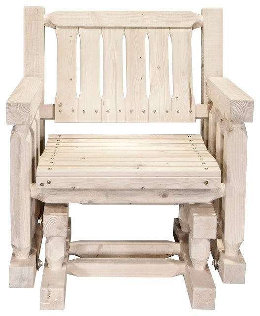 Homestead Collection Single Seat Glider Rustic Outdoor Gliders by