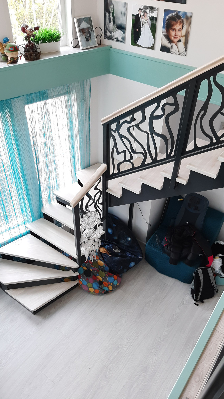 Лестница на второй этаж в каркасном доме