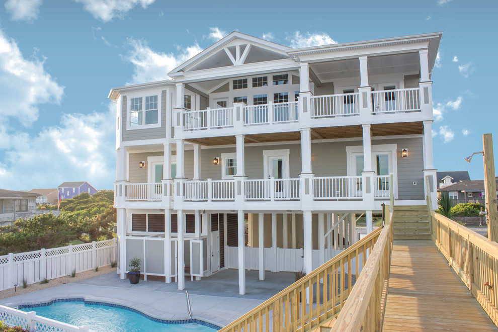Beach style two-storey exterior in Wilmington.
