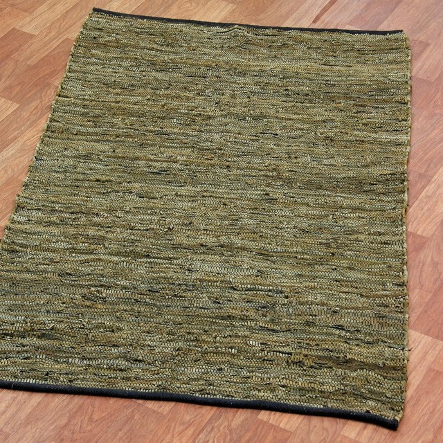 Matador Leather Chindi 30"x50" Rug Contemporary Area Rugs by