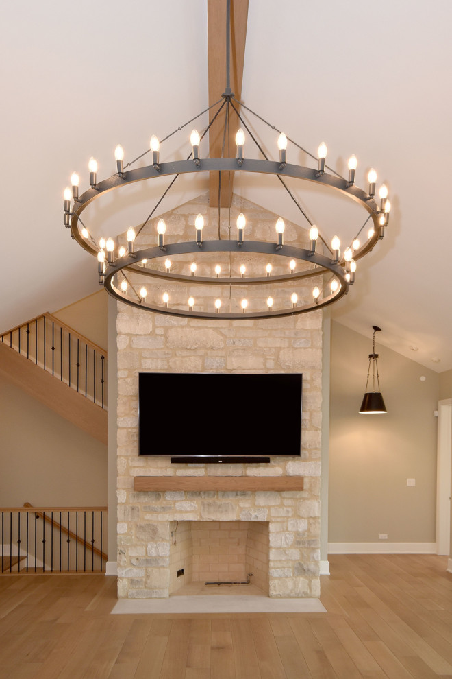Inspiration for a transitional home design remodel in Chicago