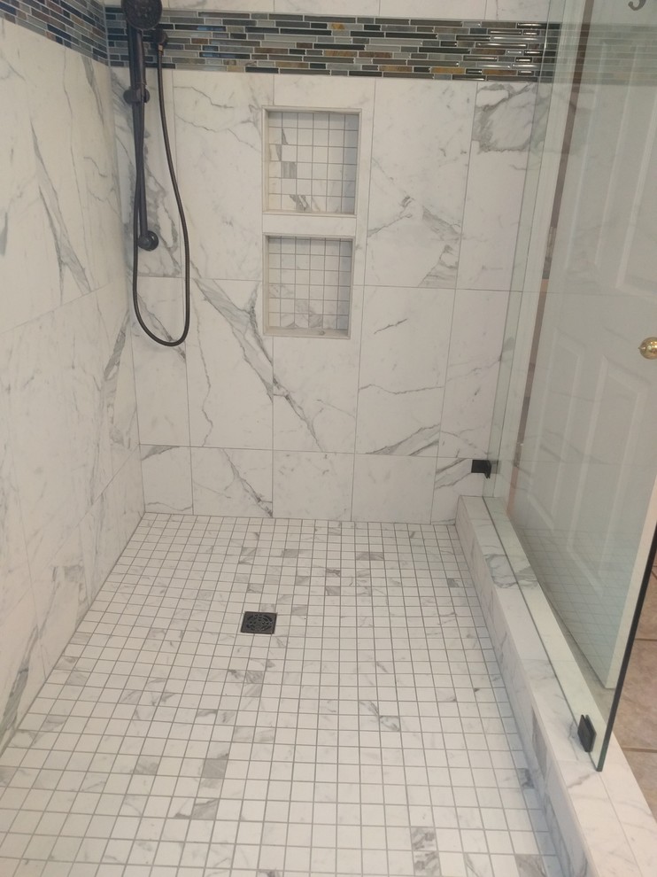 Inspiration for a large transitional bathroom remodel