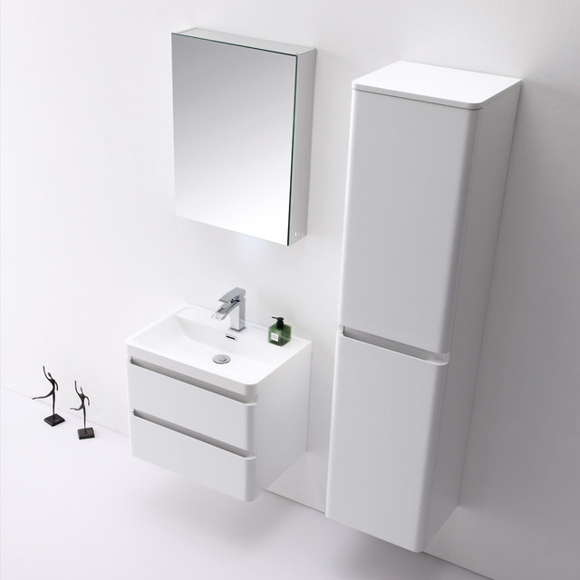 Lusso Stone Venetian wall mounted designer bathroom vanity unit 600