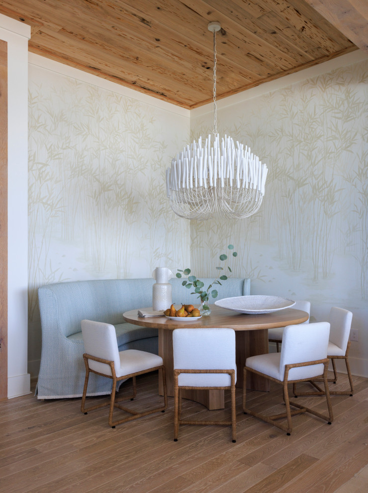 Photo of a coastal dining room in Miami.