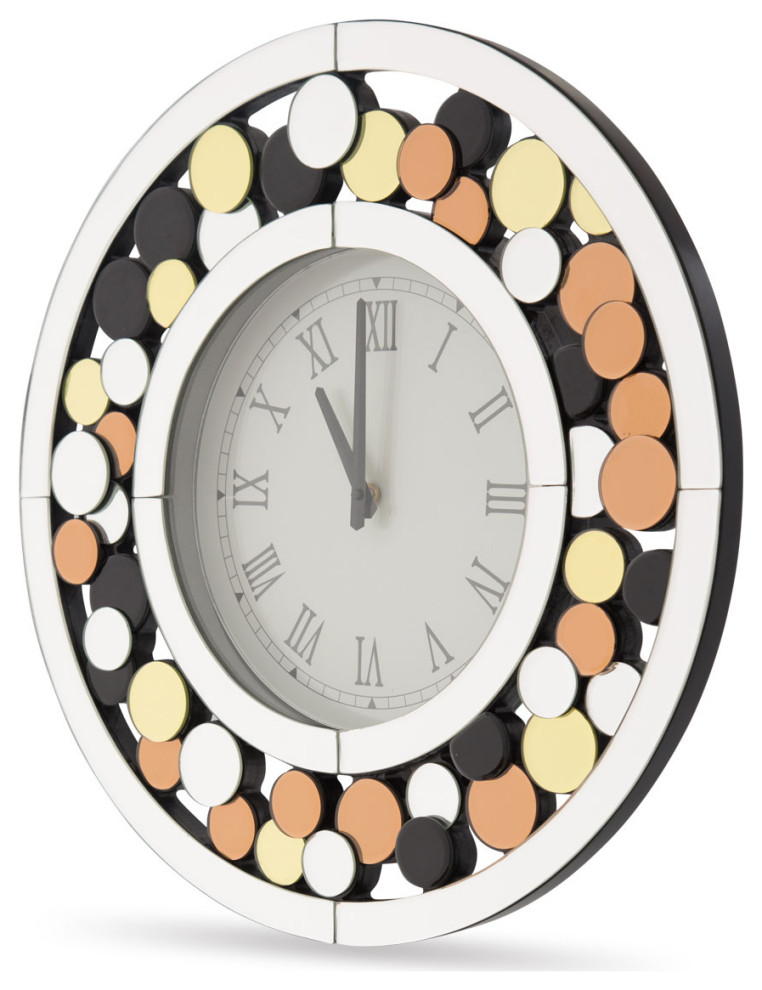 Montreal Round Clock With Colored Accents Clocks by Michael Amini
