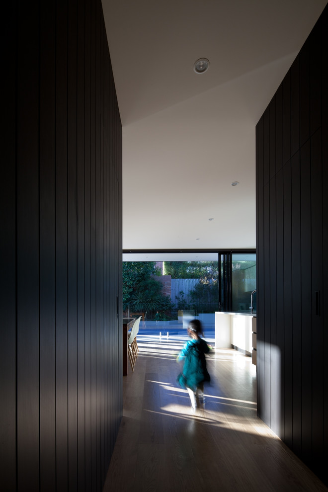 Contemporary hallway in Melbourne.