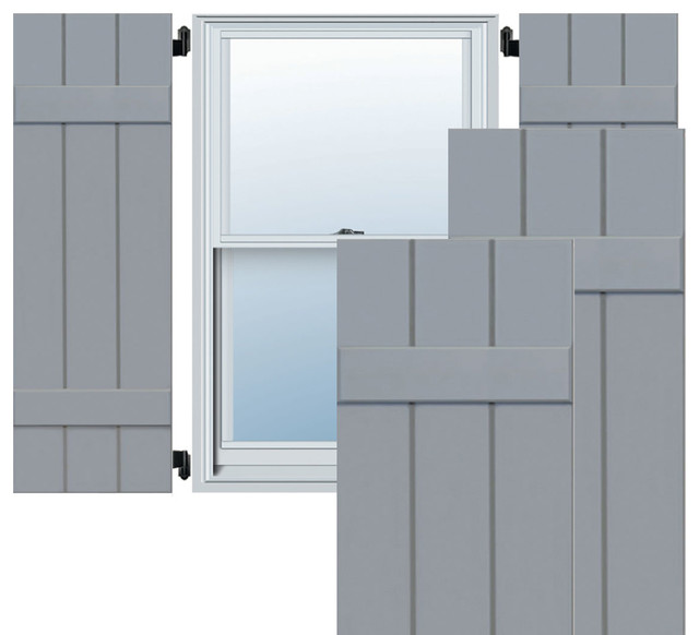 12" x 35" Exterior 3Board Composite Wood BoardnBatten Shutters