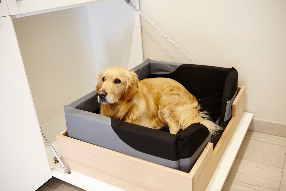 Design ideas for a contemporary laundry room in Melbourne.