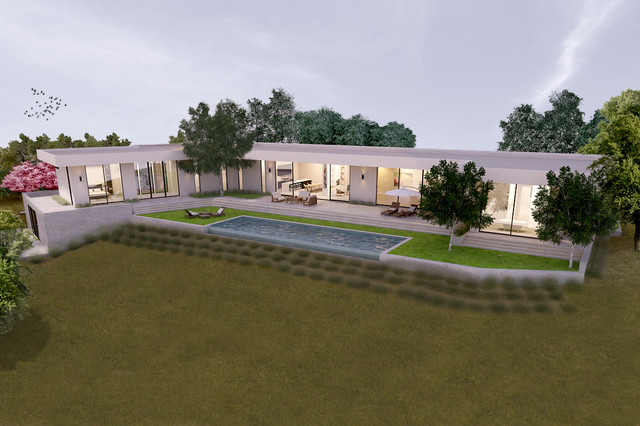 GR - Modern Hillside minimalistisch-haeuser