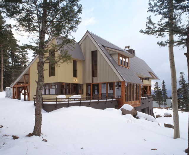 Ski House rustico-fachada