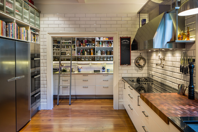 1920's NYC deli style meets light industrial Kitchen industrial-kitchen