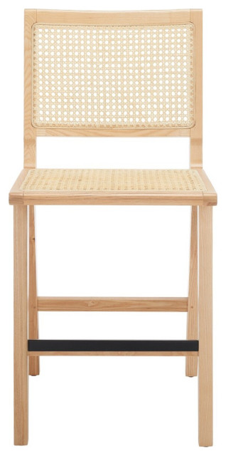 Safavieh Couture Hattie French Cane Counter Stool, Natural