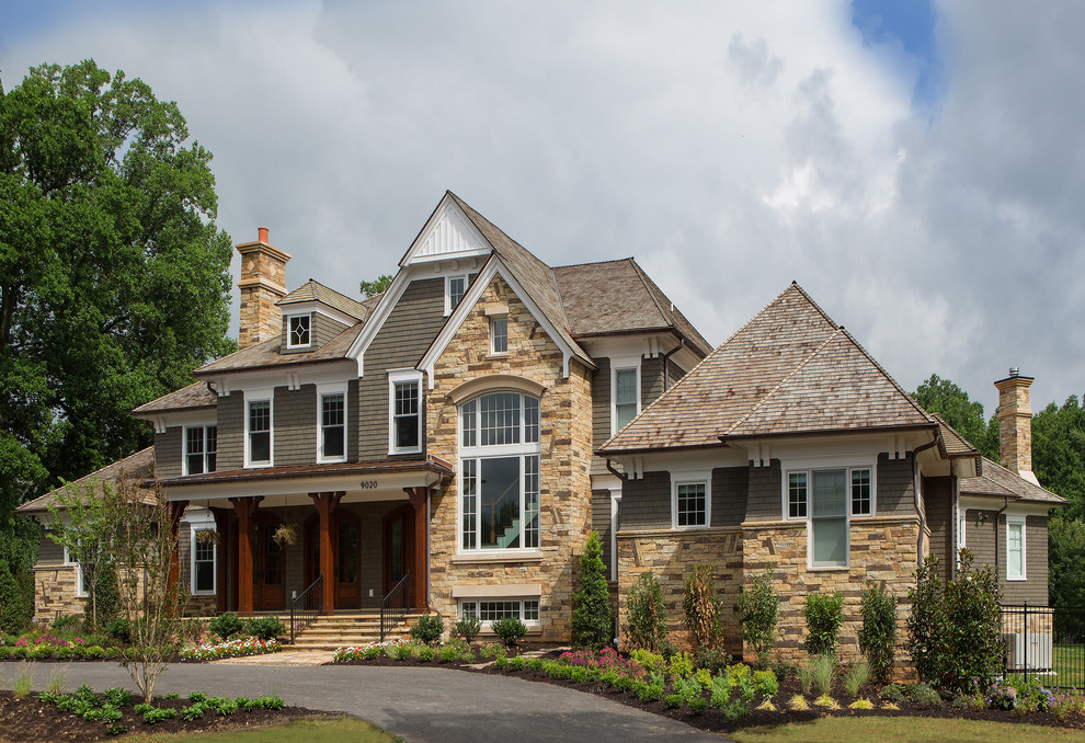 Inspiration for a transitional exterior home remodel in DC Metro