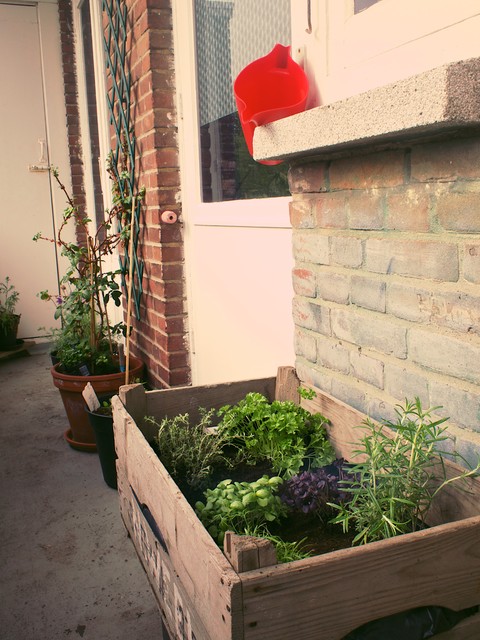 A Wooden Crate As Planter Box, How To Make Wooden Box For Herb Garden