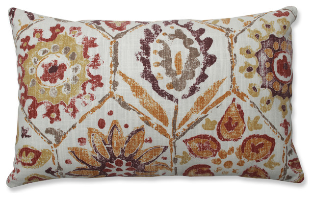 Pillow Perfect Indoor Antique Stone Spice Purple Rectangular Throw Pillow