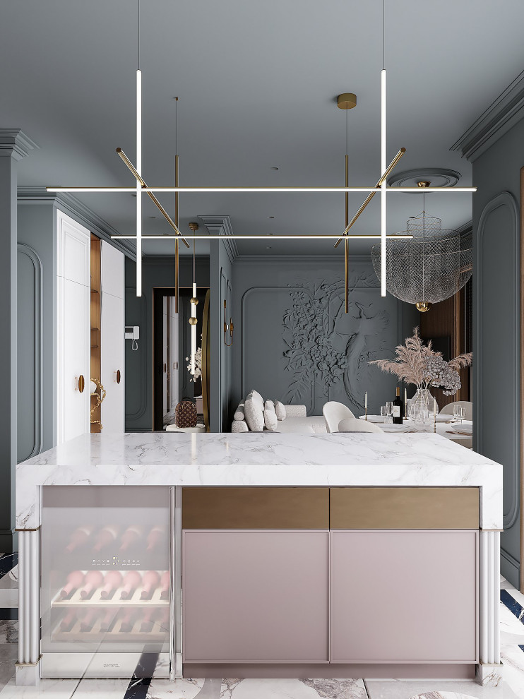 Дизайн кухни-гостиной в частном доме