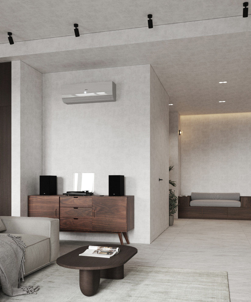 Брутальная квартира для семьи с ребенком