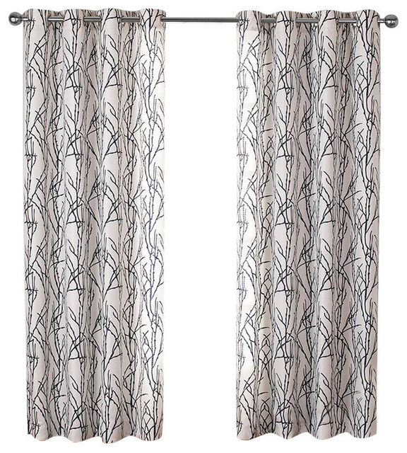 Curtain Panel Set Of 2 Indigo 54 X63 Contemporary Curtains