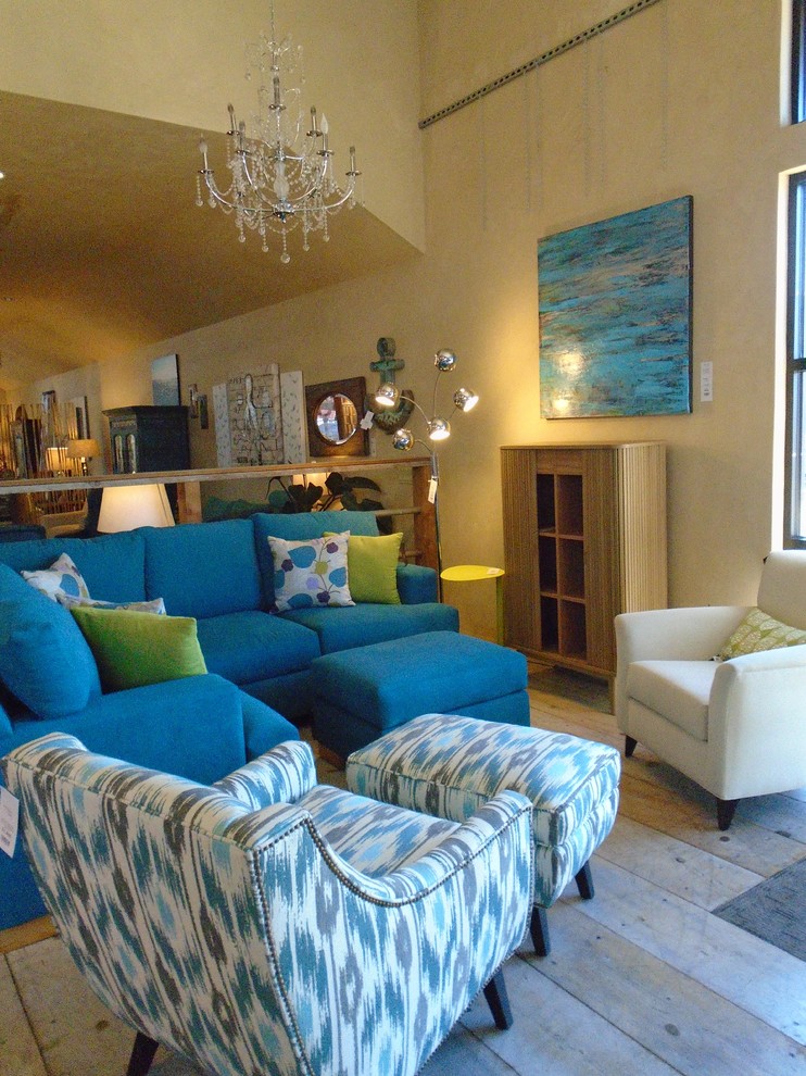 Inspiration for a beach style living room in San Francisco.