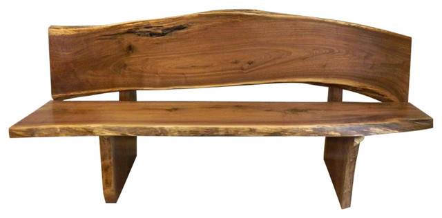 Rustic Live Edge Bench, Rustic Wooden Benches Outdoor