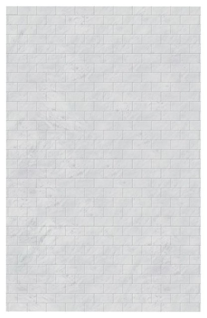 Swan 62x96 Solid Surface Shower Wall Panel, Tundra