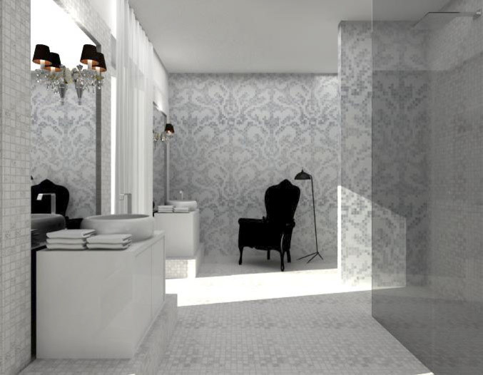 Design ideas for a contemporary bathroom in Milan.