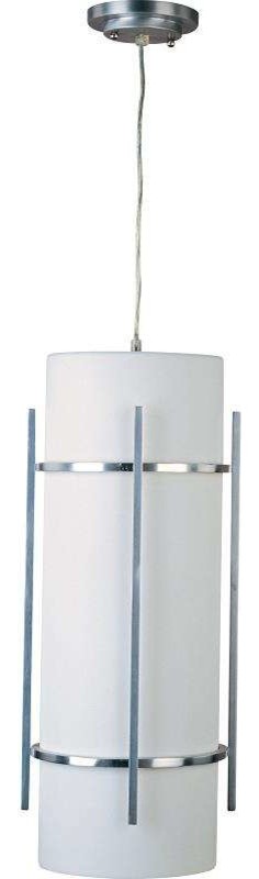 Maxim Lighting 85214WTBM Luna EE Modern Outdoor Hanging Lantern in Brushed Metal