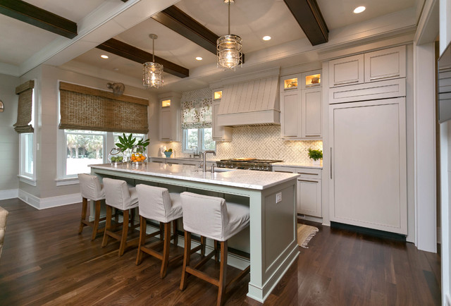 Wood Beams Ceiling And Soffit Traditional Kitchen Charleston