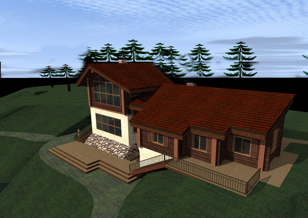 Мещера. Домики на склоне.