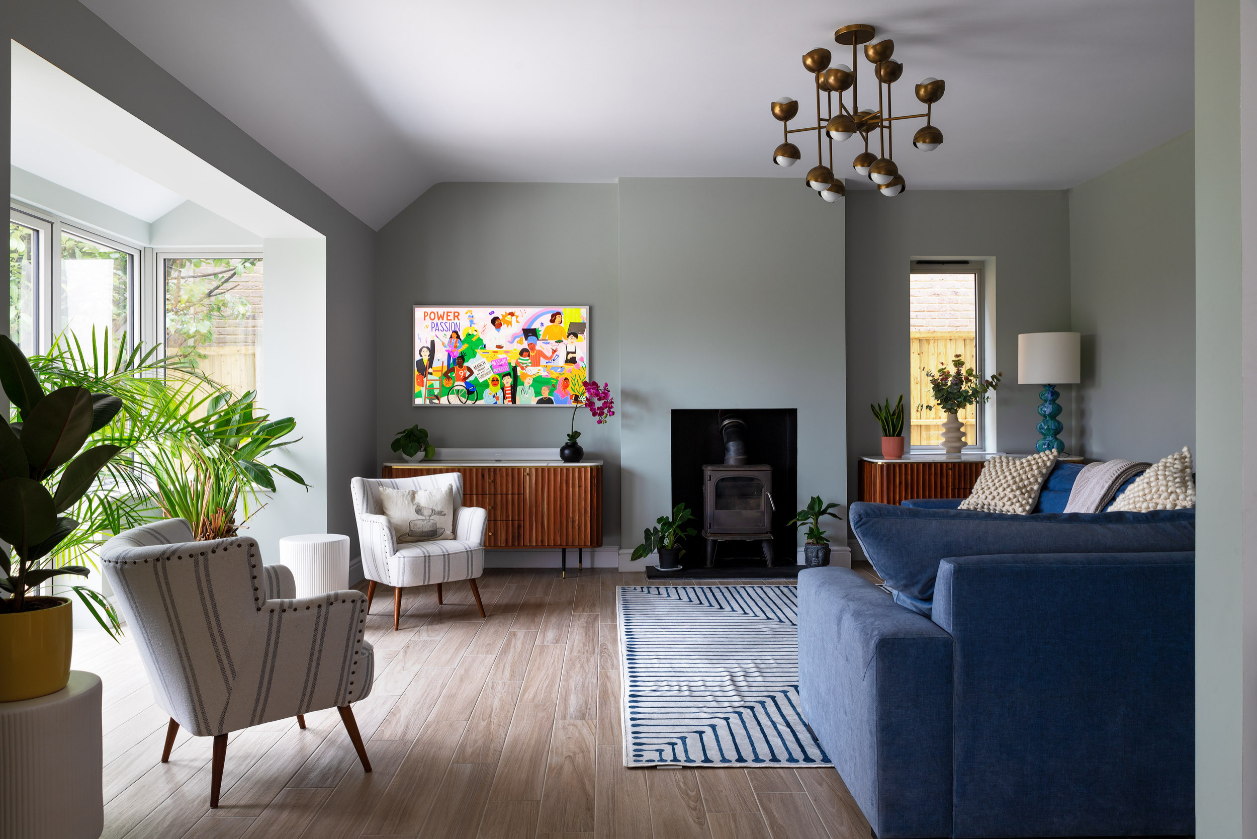 Houzz mid century shop modern living room